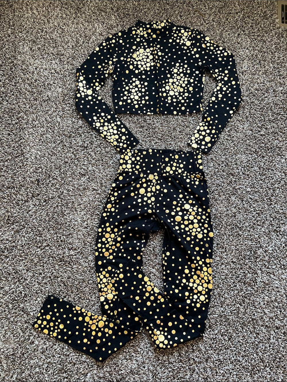 Nicki Minaj Vintage Black & Gold Dot Two-Piece Set